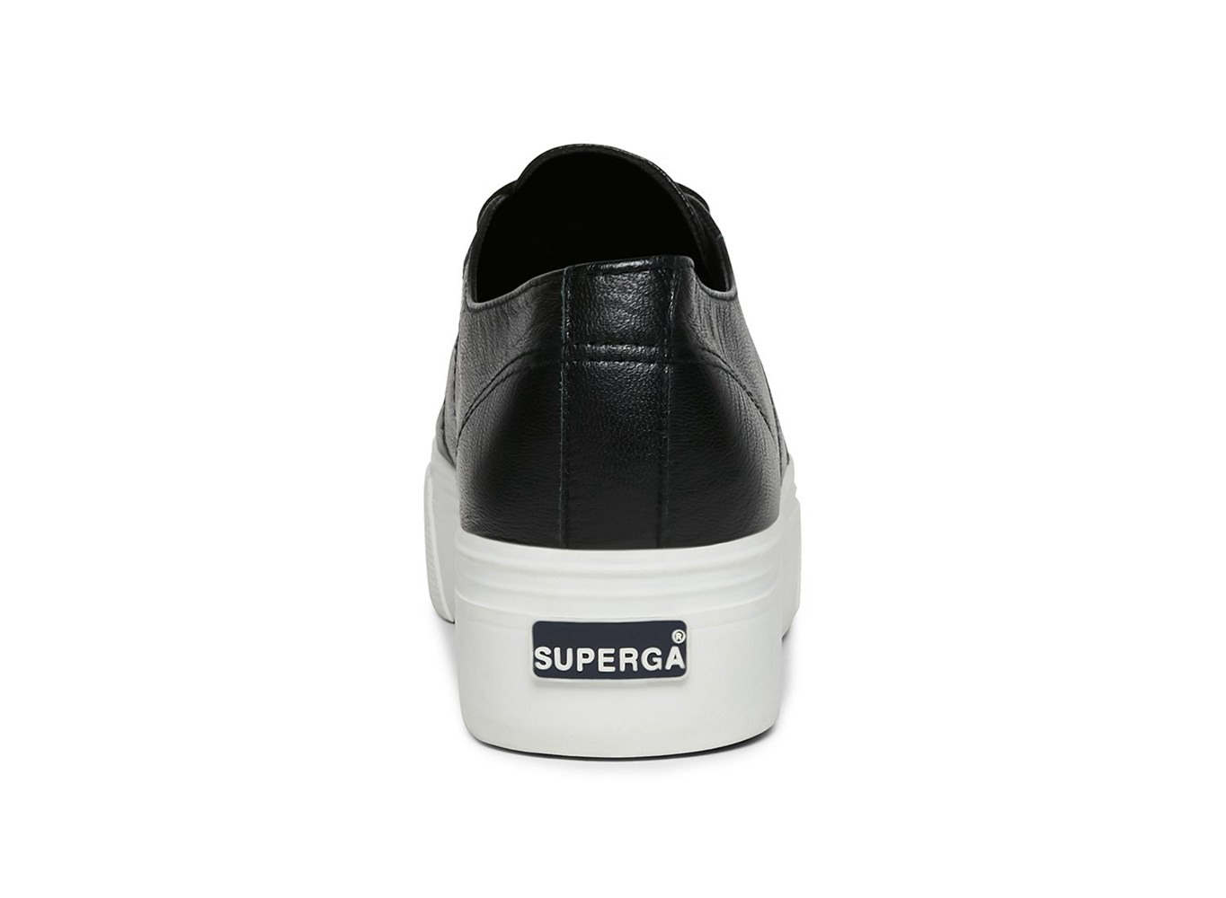 Superga Platform Womens - 2790 Nappa Leather - Black - PTCFJ3527